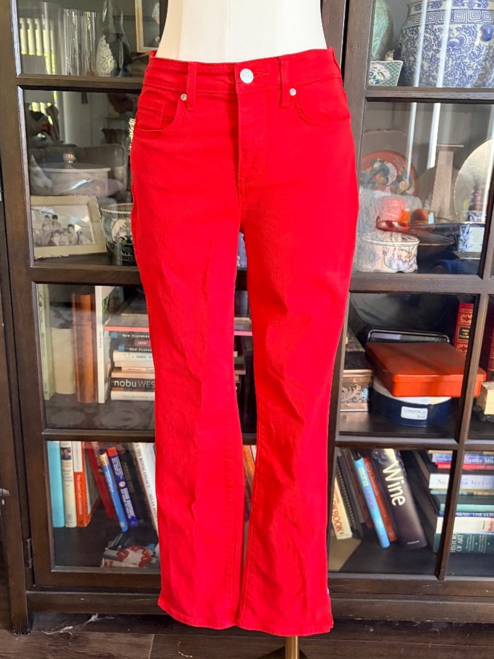 NYDJ, Red Crop Jeans, size 2